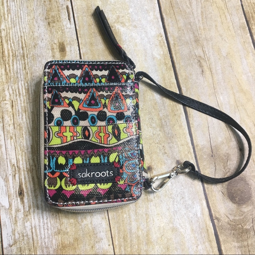 Sakroots phone/wristlet wallet.